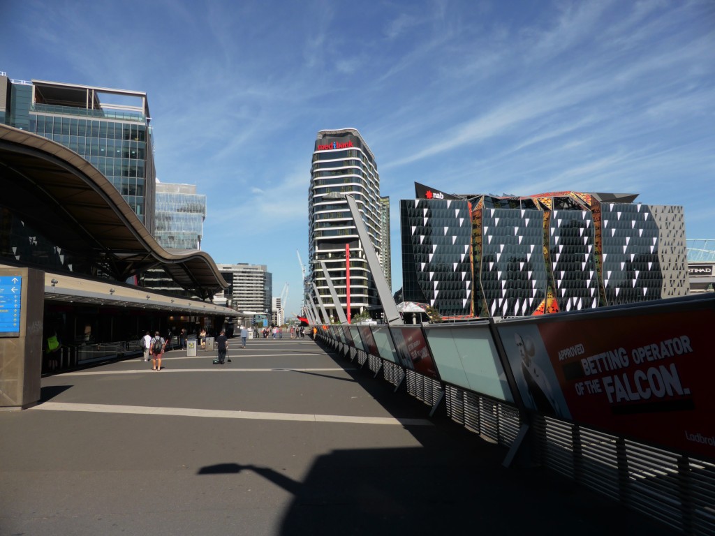 View from the bridge at Southern Cross Station