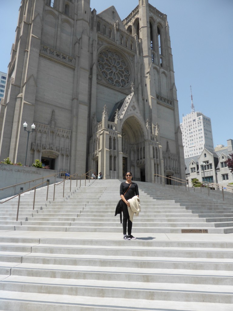 In front of the Church of Grace