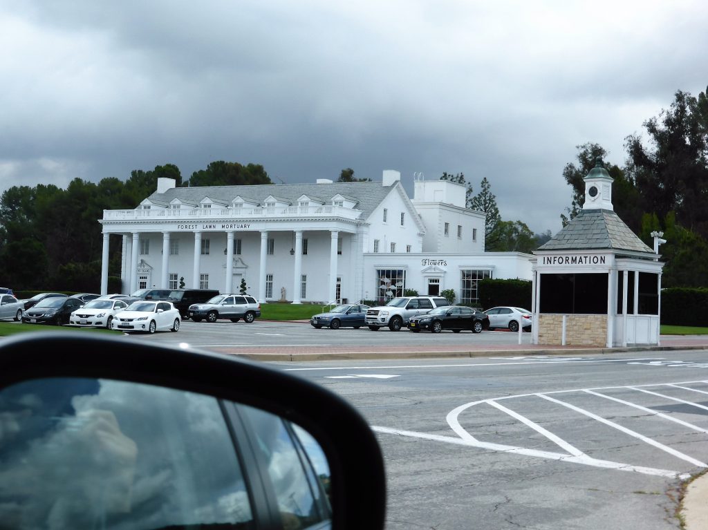 Funeral home at cemetery where Michael Jackson is buried