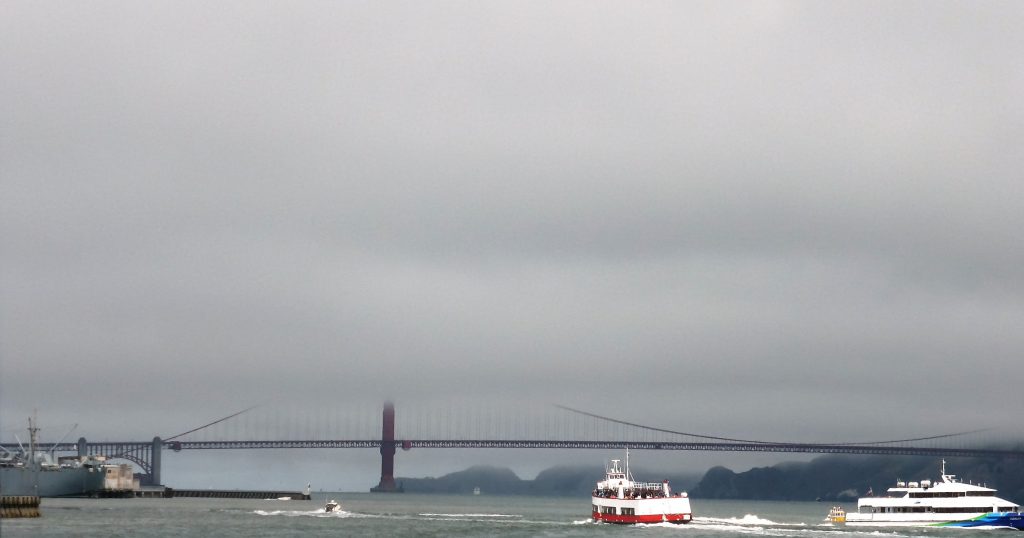 Golden Gate bridge ... behind fog