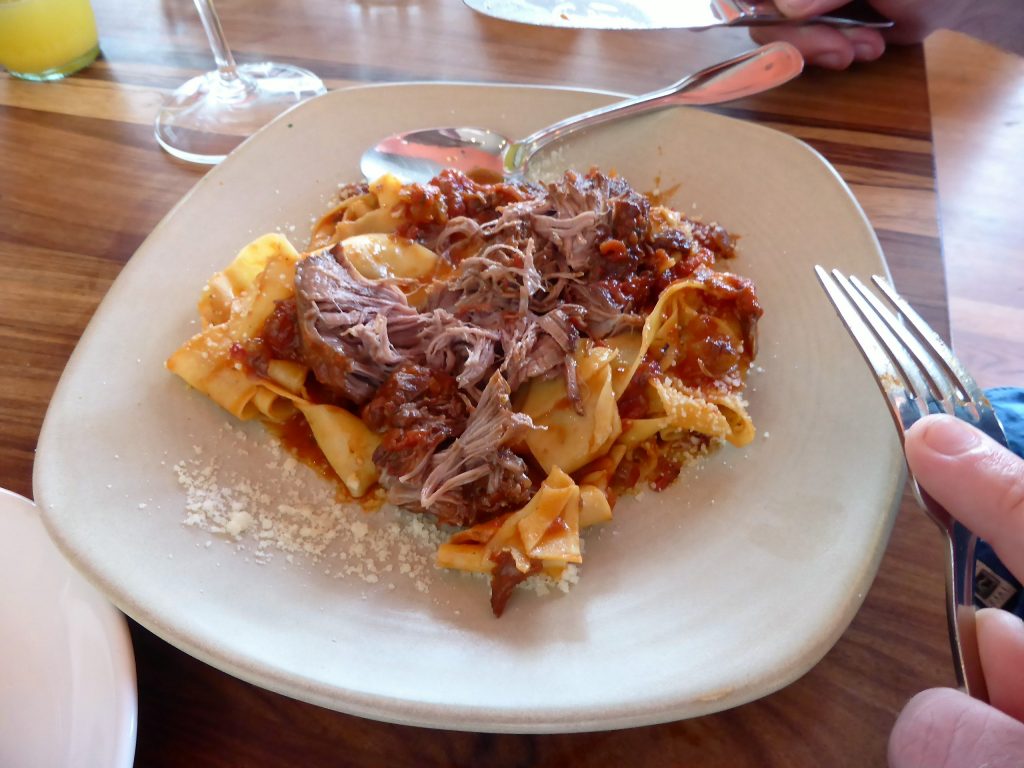 Josh's lunch - Lamb ragu with parpadelle