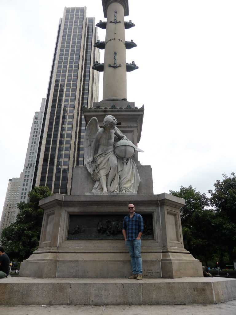 At the Christopher Columbus monument