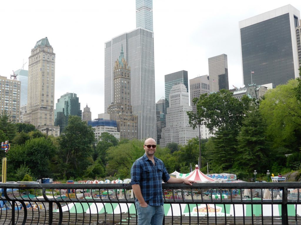 The view of the city from Central Park