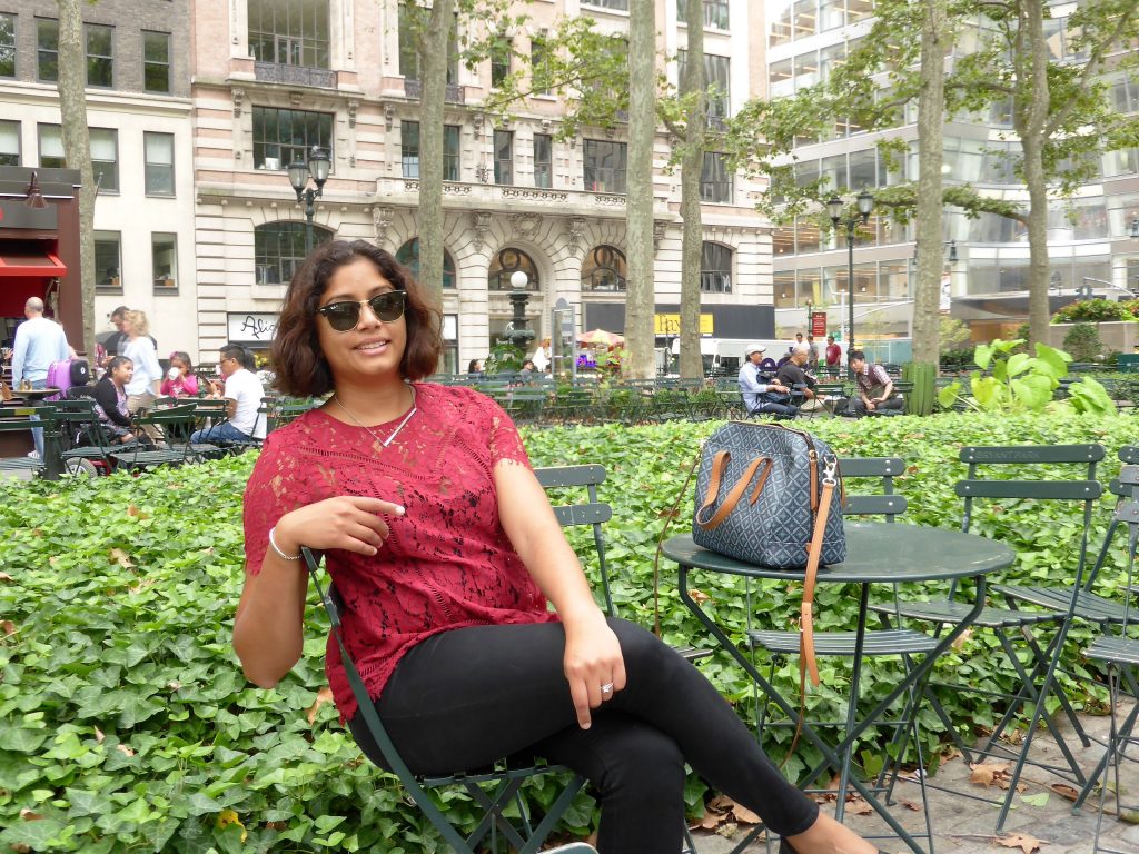 Hanging out in Bryant Park