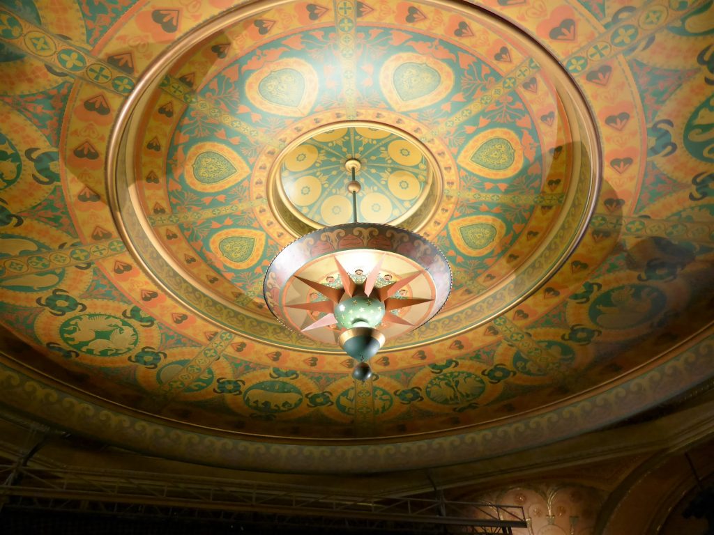 The ceiling in the theatre