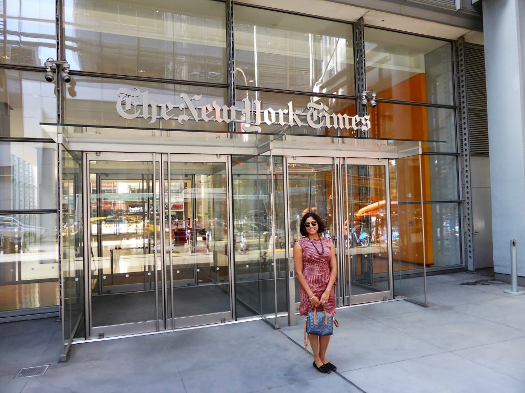 Stayed near the New York Times